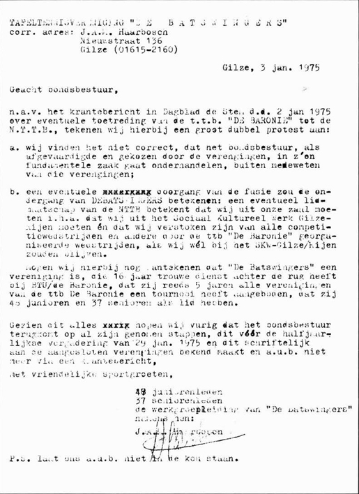 brief aan bondsbestuur 3 jan 1975